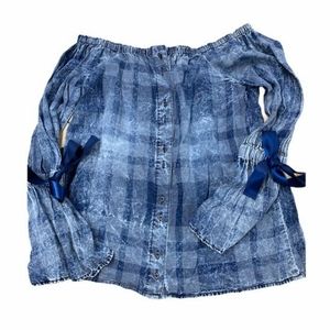 Celebrity Pink Denim Blue Top